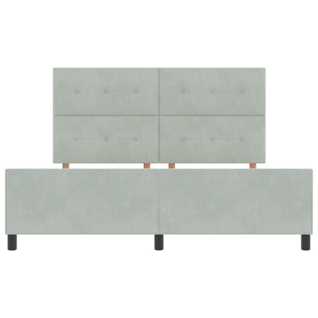 Bed Frame Light Grey 180X200 Cm Velvet