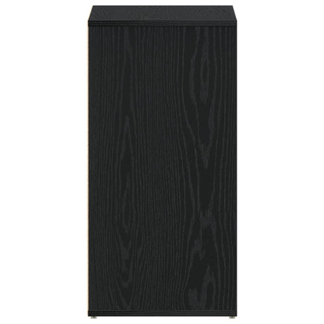 Black Oak Shoe Cabinet 60X35X70 Cm Made From Engineered Wood