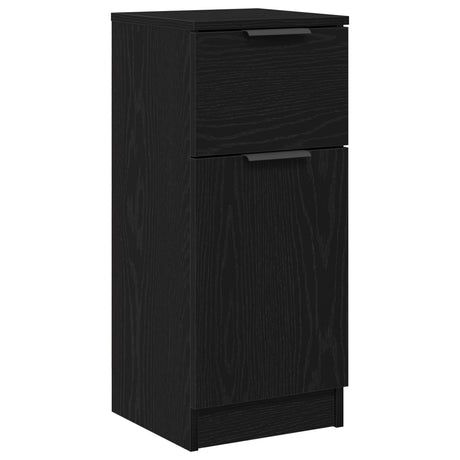 Black Oak Sideboard 30X30X70 Cm Mdf