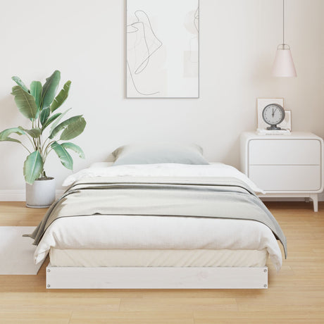 Floor Bed Frame 80X220 Cm Solid Wood Pine