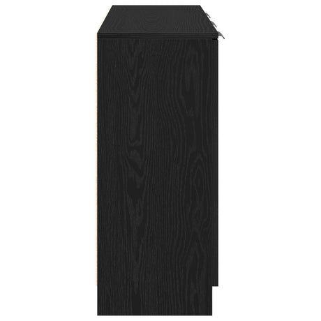Sideboard Black Oak 90,5X30X70 Cm Engineered Wood