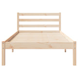 Bed Frame With Headboard 90X220 Cm Solid Wood Pine