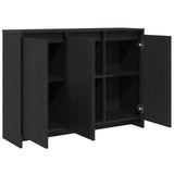 Sideboard Black Oak Engineered Wood Medium Storage