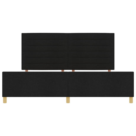 Black Fabric Bed Frame 200X200 Cm