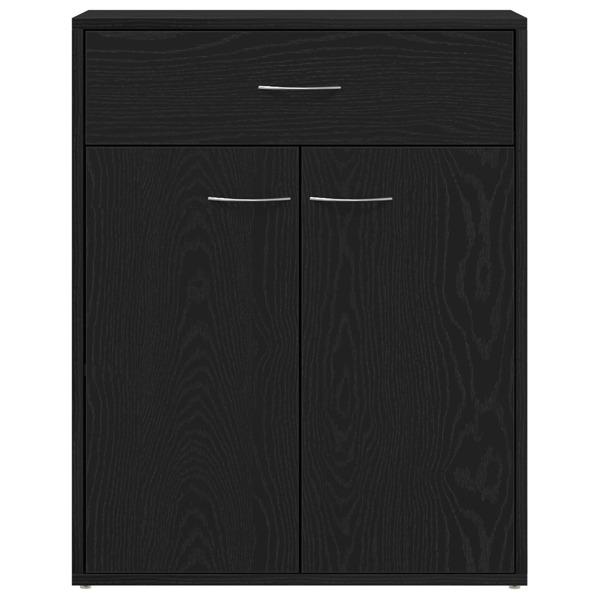 Black Oak Sideboard 60X30X75 Cm Made Of Engineered Wood