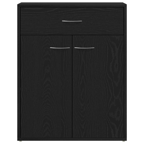 Black Oak Sideboard 60X30X75 Cm Made Of Engineered Wood