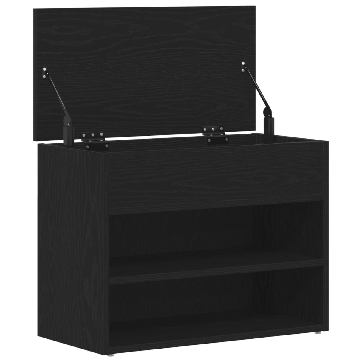 Hall Bench Black Oak 60X30X45 Cm Engineered Wood