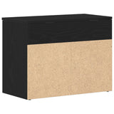 Hall Bench Black Oak 60X30X45 Cm Engineered Wood