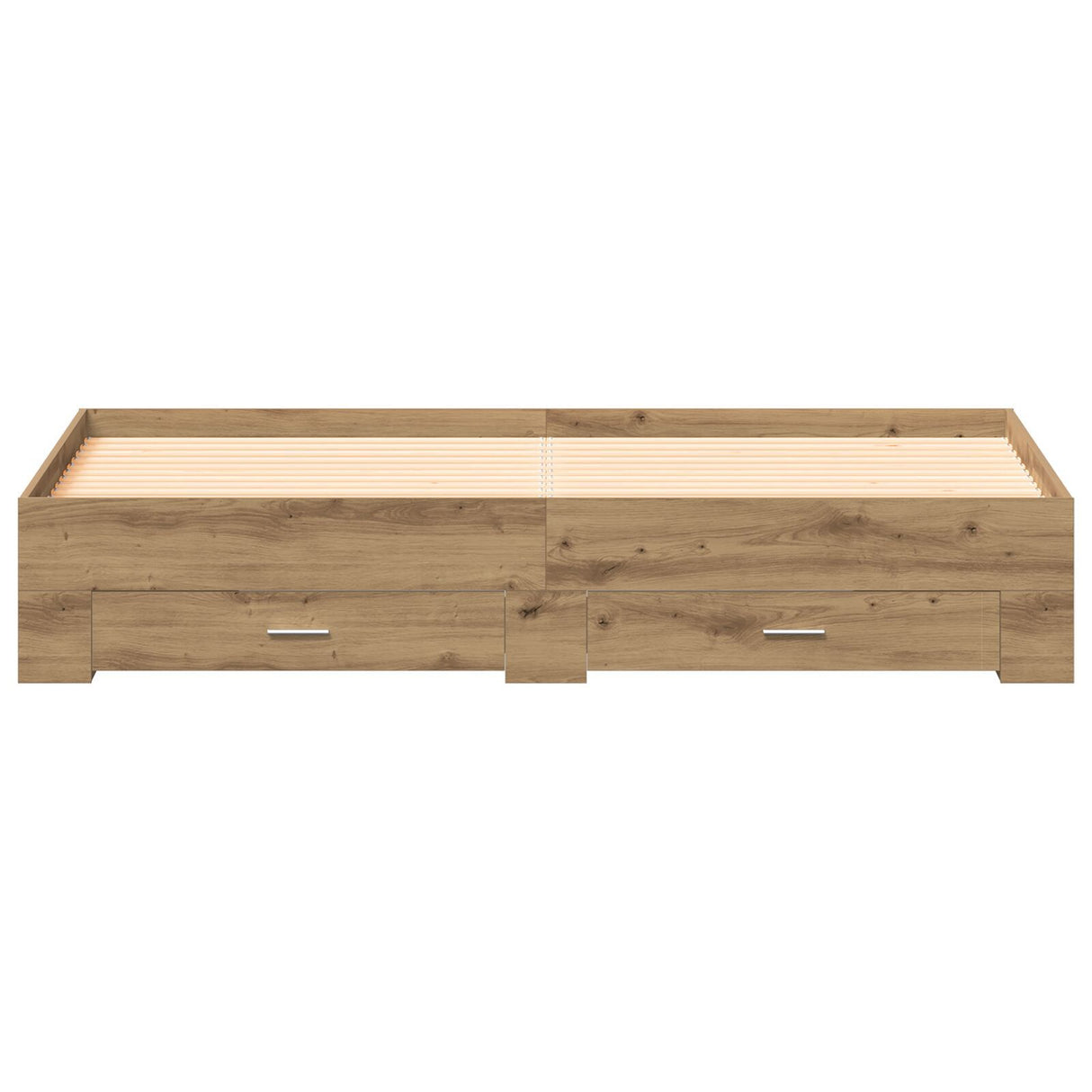 Bed Frame With Drawers Artisan Oak 180X200 Cm Engineered Wood