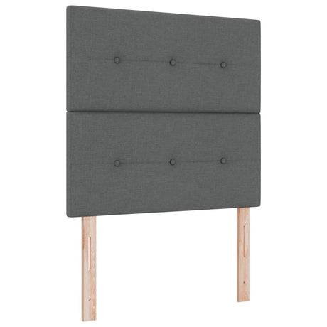 Bed Frame In Dark Grey, 80X200 Cm, Fabric