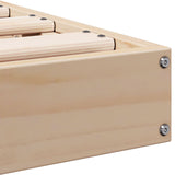 Floor Bed Frame White 200X210 Cm Solid Wood Pine