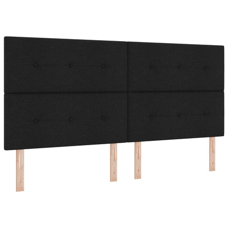 Bed Frame Black 200X200 Cm Fabric