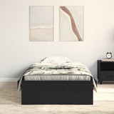 Bed Frame Black Oak 100X200 Cm Engineered Wood