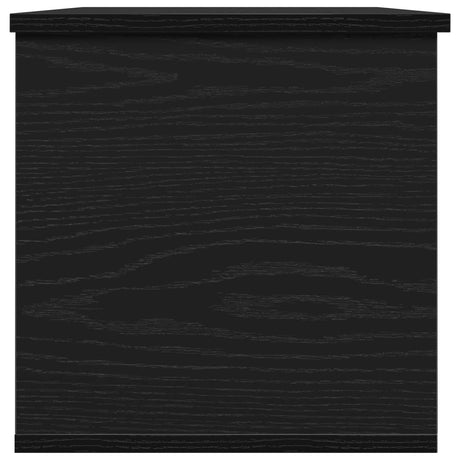 Storage Box In Black Oak - 102X35X35 Cm, Made From Engineered Wood