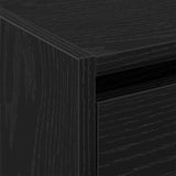 Shoe Cabinet Black Oak 80X21X125,5 Cm Engineered Wood