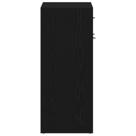 Shoe Cabinet - Black Oak, 60X35X84 Cm, Made Of Engineered Wood