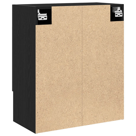 Wall Cabinet - Black Oak - 60X30X70 Cm - Made Of Engineered Wood
