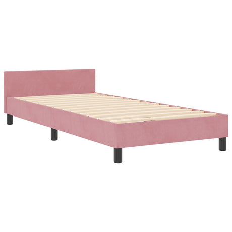 Pink Velvet Bed Frame 100X200 Cm