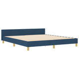Bed Frame Blue 180X200 Cm Fabric