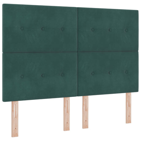 Dark Green Velvet Bed Frame 140X190 Cm