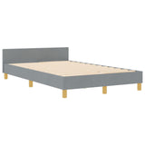 Bed Frame Light Grey 120X200 Cm Fabric