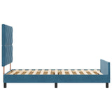 Bed Frame Dark Blue 90X200 Cm Velvet