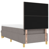 Box Spring Bed With Mattress & Bench Taupe 80X200 Cm Fabric