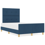 Bed Frame Blue 120X200 Cm Fabric