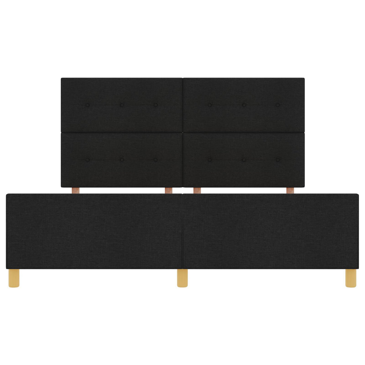 Bed Frame Black 180X200 Cm Fabric