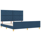 Blue Bed Frame 180X200 Cm Fabric