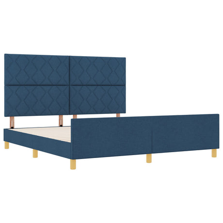Blue Bed Frame 180X200 Cm Fabric