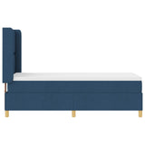 Box Spring Bed With Mattress & Led Blue 80X200 Cm Fabric