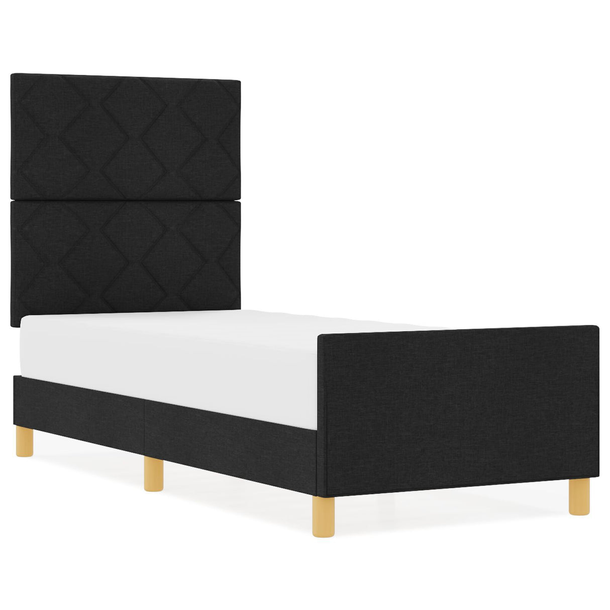 Bed Frame Black 80X200 Cm Fabric