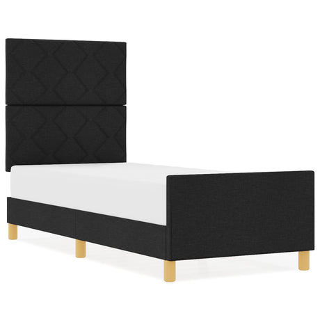 Bed Frame Black 80X200 Cm Fabric