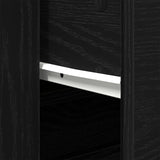 Sideboard Black Oak 33X80X70 Cm Engineered Wood