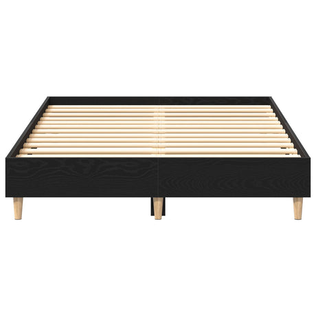 Bed Frame 120X200 Cm Black Oak Engineered Wood