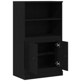 Highboard Black Oak 60X35.5X103.5 Cm Engineered Wood