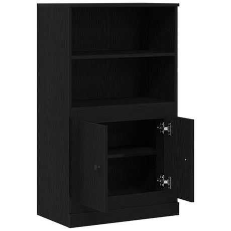 Highboard Black Oak 60X35.5X103.5 Cm Engineered Wood