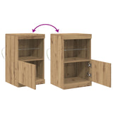 Sideboard With Led Lights Artisan Oak 41X37X67 Cm
