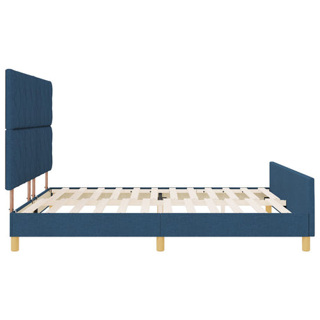 Blue Bed Frame 180X200 Cm Fabric