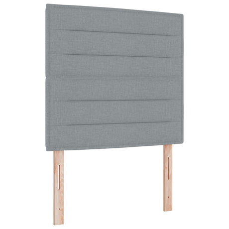 Bed Frame Light Grey 100X200 Cm Fabric