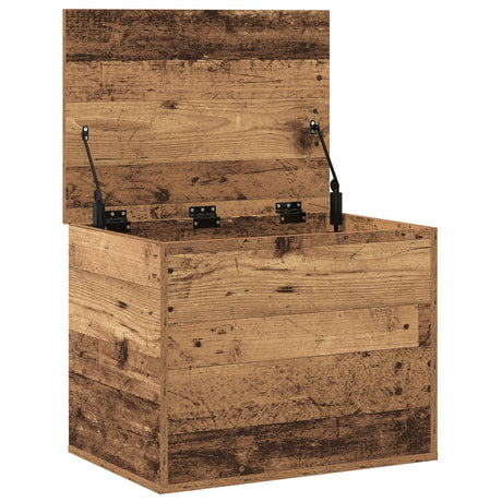 Storage Box With Lid Old Wood 60X42X46 Cm Engineered Wood