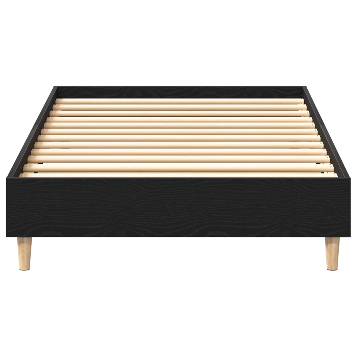 Bed Frame 75X190 Cm Black Oak Engineered Wood