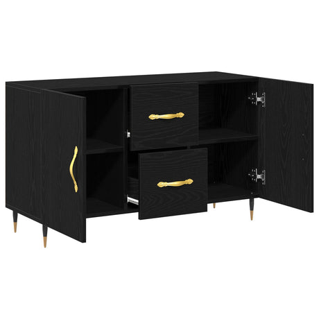 Sideboard Black Oak 100X36X60 Cm Engineered Wood