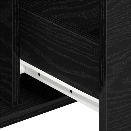 Sideboard Black Oak 104X35X70 Cm Engineered Wood