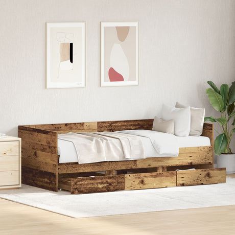 Daybed Old Wood Engineered Wood 90 X 190 Cm Sturdy Daybed