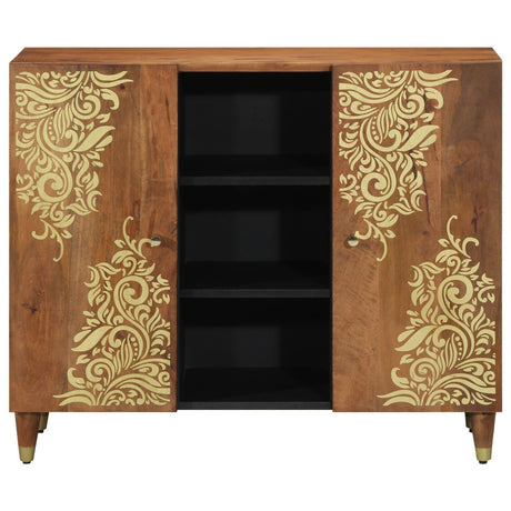 Sideboard 90X33X75 Cm Solid Wood Mango