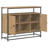 Sideboard Artisan Oak 100X35X80 Cm Engineered Wood And Steel