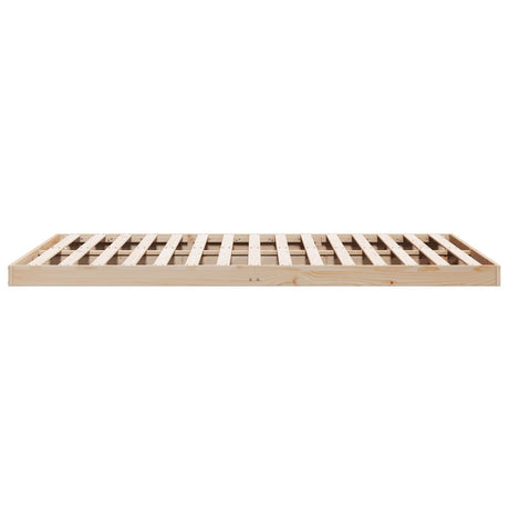 Floor Bed Frame 200X220 Cm Solid Wood Pine