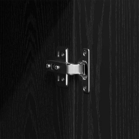 Black Oak Wardrobe 80X52X180 Cm Made Of Engineered Wood